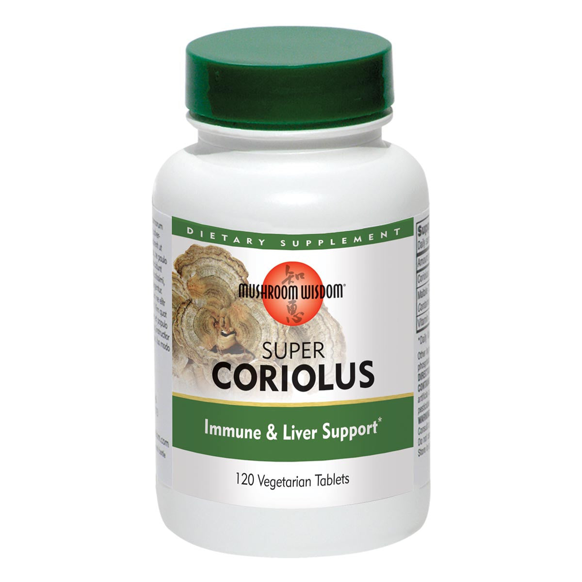Mushroom Wisdom Super Coriolus Vegetarian Tablets, 120 Ea